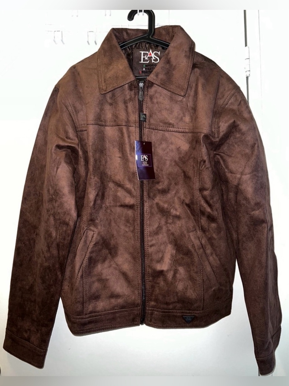 Men's Brown Suede Zip Jacket